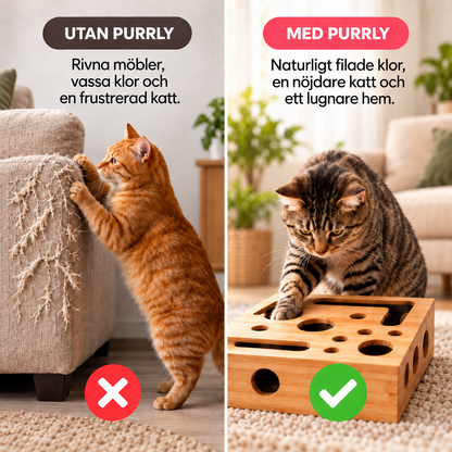 Purrly Klofil™ - Låt katten fila klorna själv.