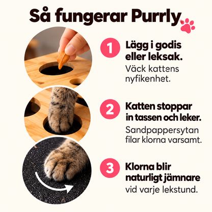 Purrly Klofil™ - Låt katten fila klorna själv.