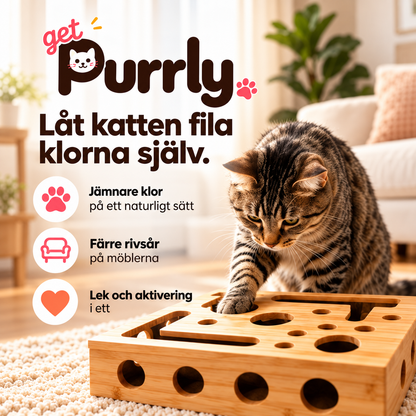 Purrly Klofil™ - Låt katten fila klorna själv.